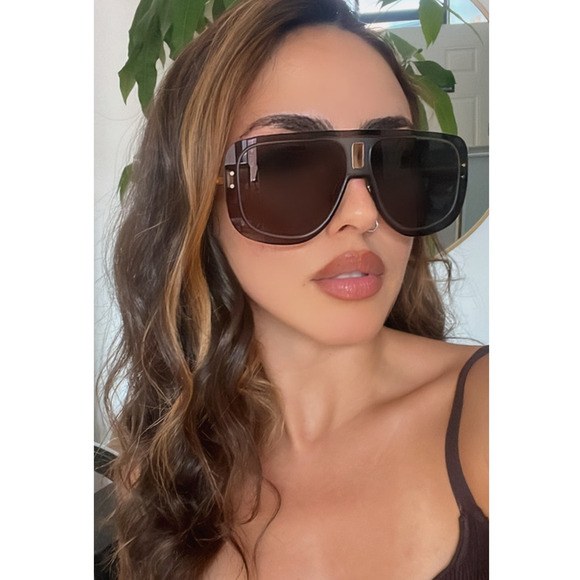 NEW Dior UltraDior MU Aviator Sunglasses in Dark Grey Gold - Picture 6 of 10